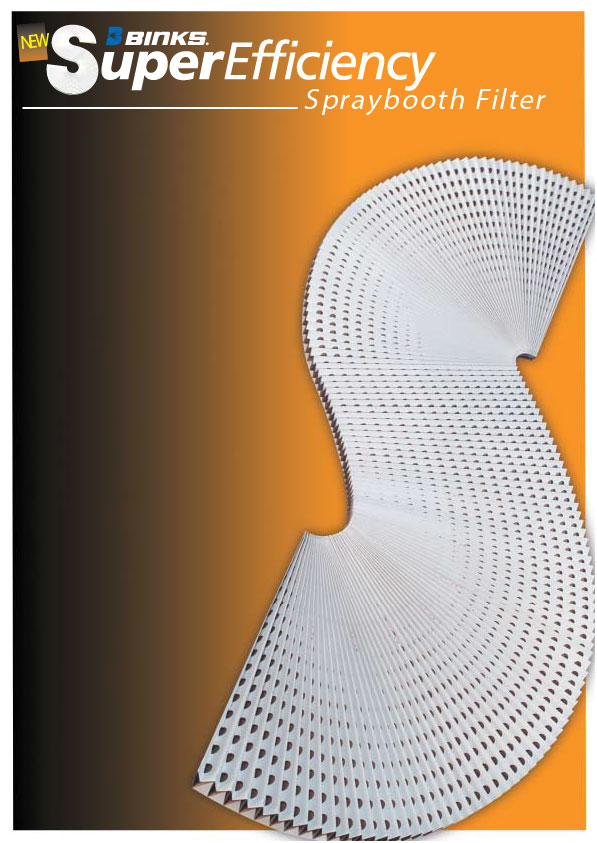 filtr kartonowy binks do lakierni, ściany lakierniczej